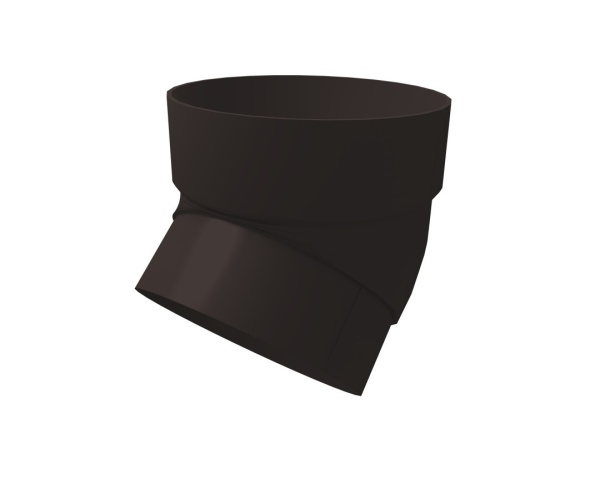 Колено трубы 45° пвх, Grand Line Ø 87 мм, цвет: коричневый