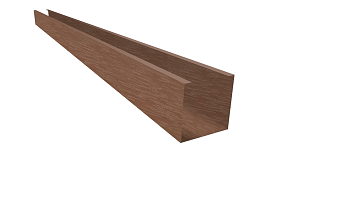 Кубообразная рейка алюминиевая, 50х40 мм 0.3 мм, Al, Анегри