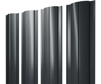 GL Штакетник Круглый с прямым резом 0.45 мм, Drap ST, RAL 7016