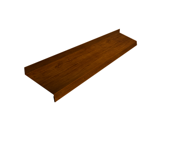 Отлив простой GL, 100 мм 0.4 мм, Print Premium, Golden Wood Intense FTC, L=2000 мм