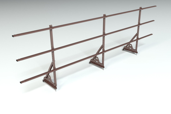 Ограждение кровельное, универсальное Roofsystems Elite Smart, H=900 мм RAL 8017, L=3000 мм