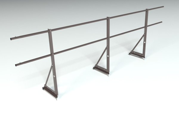 Ограждение кровельное, универсальное Roofsystems Econom, H=900 мм RAL 8019, L=3000 мм