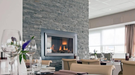 Кварцит, 3D панель из камня, 600х150 мм, Rockface Monsoon Black