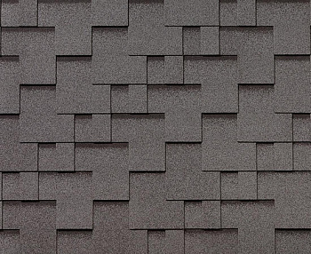 Битумная черепица RoofShield, Премиум, модерн цвет: серый с оттенением, 3 м² / уп.