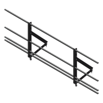 Ограждение кровельное Optima со снегозадержателем фальц H=650 мм, L=2000 мм, RAL 9005