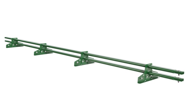 Снегозадержатель для фальцевой кровли Borge L=3000 мм, 4 опоры, 2 трубы, овал 25х45 RAL 6002