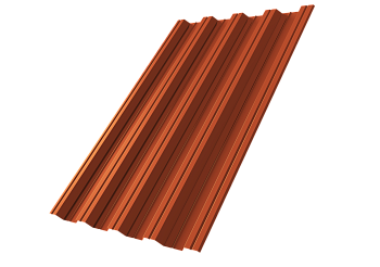 Профилированный лист GL HC44 R, 0.5 мм, PurLite Matt, RAL 8004