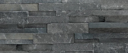 Сланец, 3D панель из камня, 350х180 мм, Modern Black Matt
