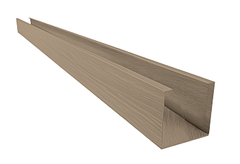 Кубообразная рейка алюминиевая, 50х40 мм 0.3 мм, Al, молочный дуб