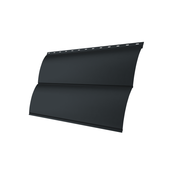 Металлический сайдинг Grand Line, Блок-хаус new 0.5 мм, Rooftop Бархат, RAL 7016