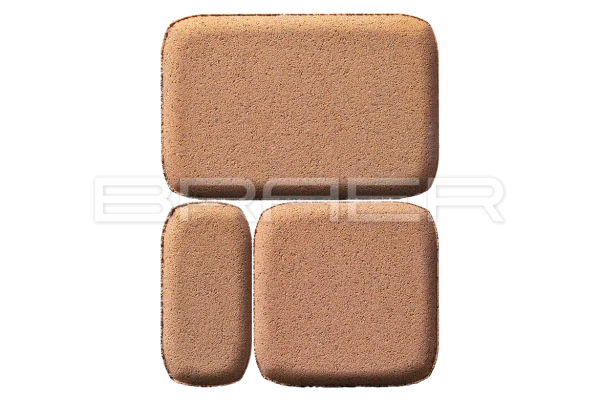 Тротуарная плитка Braer Классико 60 мм 57х115, 115х115, 172х115 мм, цвет: янтарный