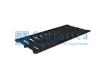 Решетка водоприемная Gidrolica Standart DN200, чугунная щелевая, C250, 524