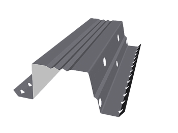 GL Вентпрогон опорный фальц 35 0.45 мм, PE, RAL 7004, L=500 мм