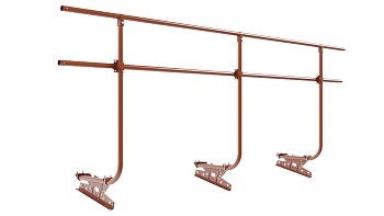 Ограждение кровельное для фальцевой кровли Borge, H=1200 мм, L= 3000 мм RAL 8004