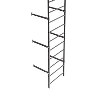 Секция пожарной лестницы Borge 800, L=3000 мм RAL 8019