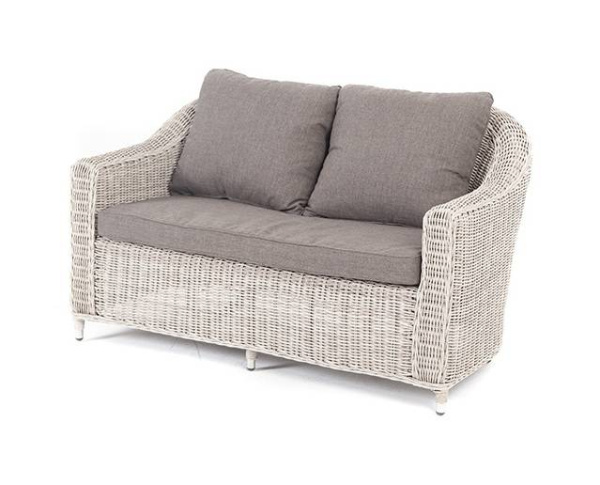 Диван 2-местный из искусственного ротанга, Кон Панна бежевый