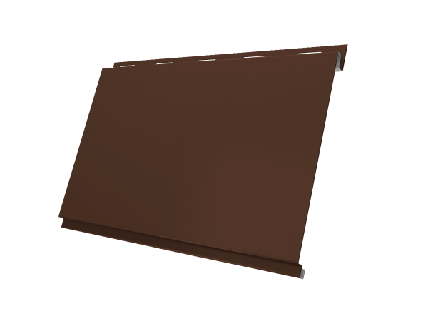 Металлический сайдинг Grand Line, Вертикаль Classic 0.5 мм, PurLite Matt, RAL 8017