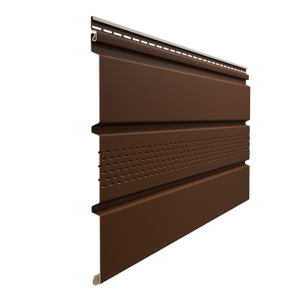 Софит пвх Docke, центральная перфорация, L=3000 мм серия Premium, цвет: каштан