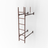 Лестница стеновая, универсальная Roofsystems Prestige 600, L= 1800 мм RAL 8017
