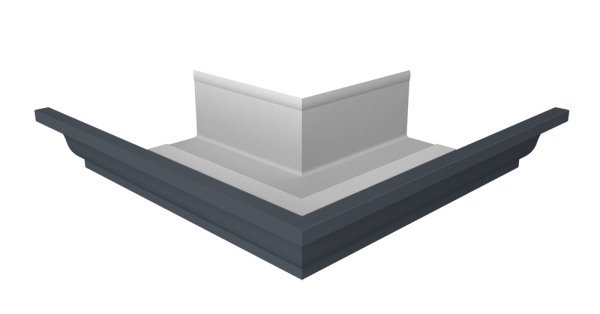 Угол желоба внешний 90° Vortex Project Ø210\145 мм, RAL 7024