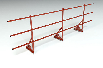 Ограждение кровельное, универсальное Roofsystems Elite Smart, H=900 мм RAL 3009, L=3000 мм