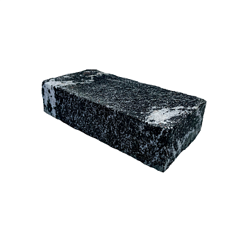 Гранитная брусчатка Приполярный 50 мм 200х100, пиленая, цвет: черный