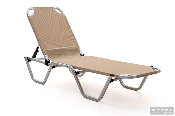 Шезлонг Dias алюминиевый цвет: бежевый
