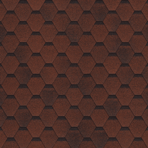 Битумная черепица Shinglas, Финская Соната цвет: красный, 3 м² / уп.