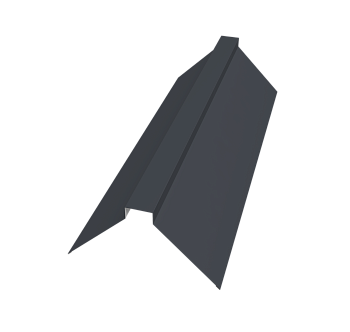 GL Планка конька плоского, 115х30х115 мм 0.5 мм, Satin, RAL 7024, L=3000 мм