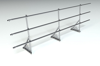 Ограждение кровельное, универсальное Roofsystems Prestige Next, H=900 мм zinc, L=3000 мм