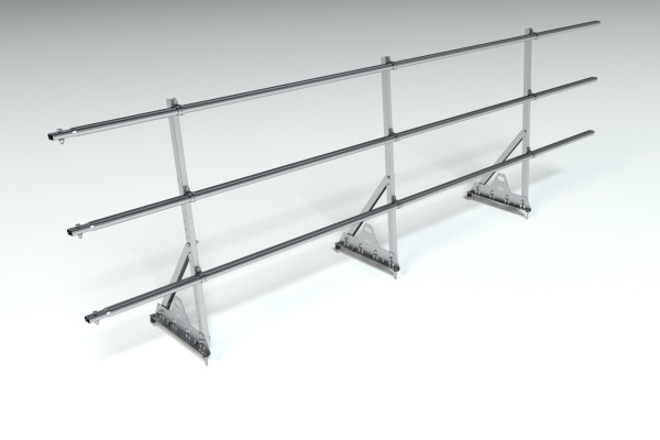 Ограждение кровельное, универсальное Roofsystems Prestige Next, H=900 мм zinc, L=3000 мм