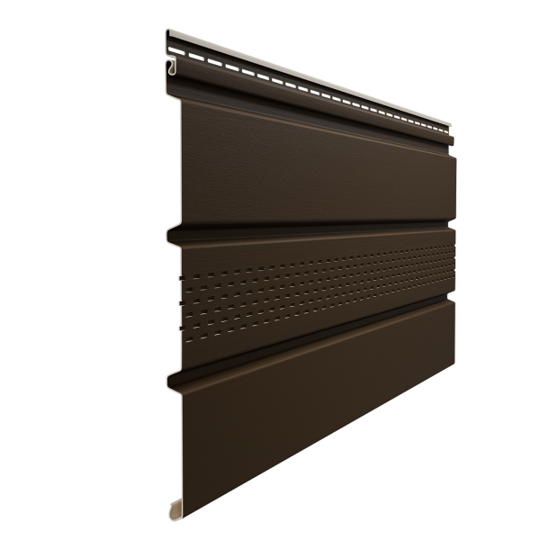 Софит пвх Docke, центральная перфорация, L=3000 мм серия Premium, цвет: шоколад