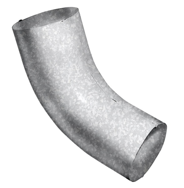 Колено трубы 60° Grand Line Ø 100 мм, Zn