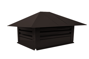 Дымник на трубу GL с жалюзи, 0.45 мм, Drap, 520х390 мм, RR 32