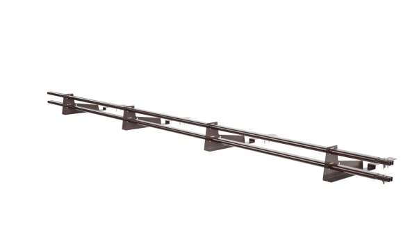 Снегозадержатель для композитной черепицы Borge L=3000 мм, 4 опоры, 2 трубы, овал 25х45 мм, RAL 8017 matt