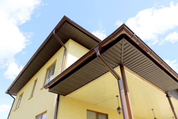 Софит пвх Grand Line, Classic, частично перфорированный, L=3000 мм серия Classic, цвет: коричневый