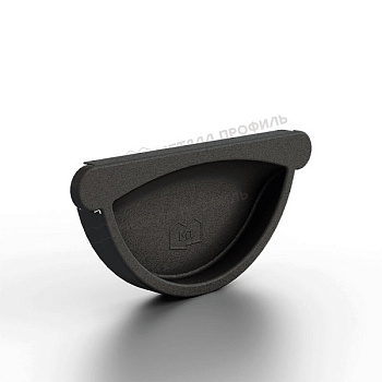 Заглушка желоба Ø100 мм, Металл Профиль Foramina Freeze, DarkBrown