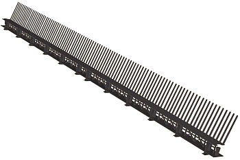 Аэроэлемент карнизного свеса Braas, L=1000 мм, цвет: черный