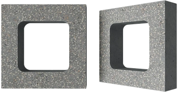 Декоративный бриз-блок Mesterra Cobogo, 250х250 мм 90 мм, 0401, серый LUX