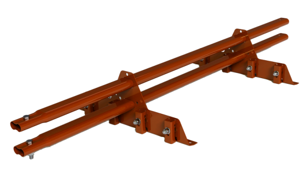 Снегозадержатель для фальцевой кровли Roofsystems Prestige Master фальц 2 опоры, 2 трубы, овал 45х25, L=1200 мм, RAL 8004