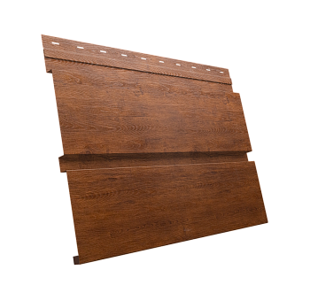 GL Софит металлический Квадро Брус, без перфорации 0.45 мм, Print Premium, Golden Wood Fresh TwinColor