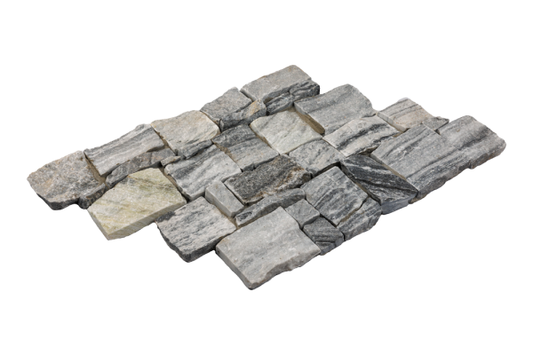 Мрамор, 3D панель из камня, 550х200 мм, Country Cloudy Grey, 4 шт/уп