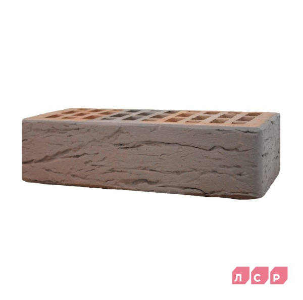 Кирпич облицовочный керамический ЛСР, 1НФ пустотелый, цвет: светло-коричневый Флеш Ультра, рустик, М175, 250х120х65 мм