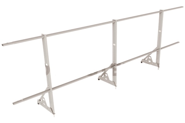 Ограждение кровельное, универсальное Promo Next, H=900 мм RAL 9003, L=3000 мм