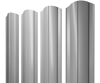 GL Штакетник Круглый, фигурный 0.5 мм, Satin, RAL 9006