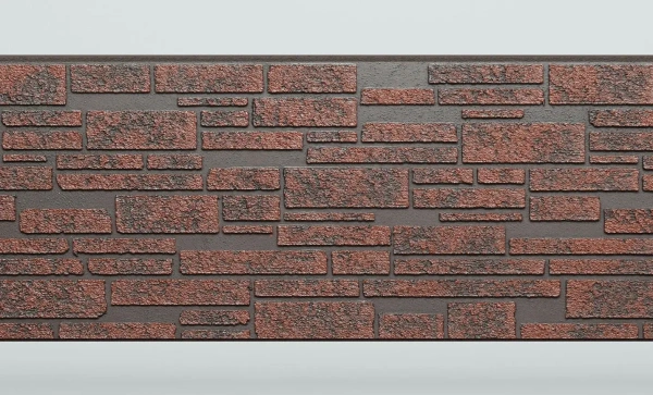 Панель FCS Simple под Камень, 15 мм, 360х1480 мм цвет: AA1115 красный