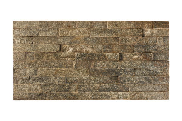 Кварцит, 3D панель из камня, 600х150 мм, Classic Green Quartz, 8 шт/уп