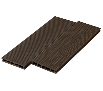 Террасная доска UnoDeck Ultra 150 мм, L= 4000 мм вельвет и тиснение, цвет: венге