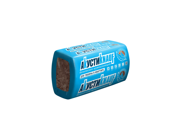 Knauf акустик, звукоизоляция, 100х610х1230 мм,  6.0 м², 0.6 м³ уп