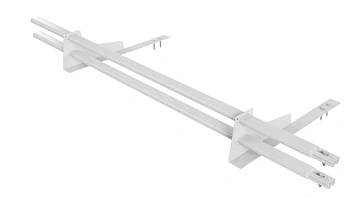 Снегозадержатель для гибкой черепицы Borge L=1500 мм, 2 опоры, 2 трубы, овал 25х45 RAL 9003